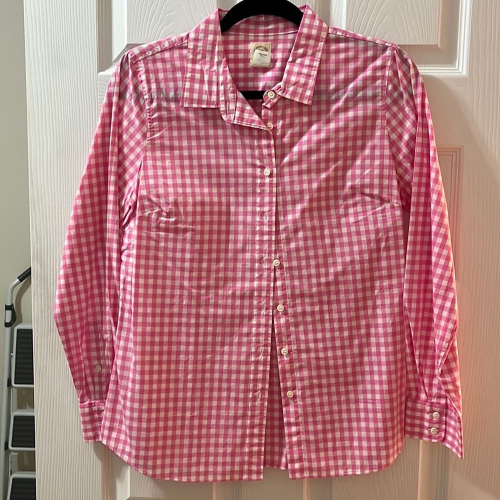 J. Crew Gingham Blouse